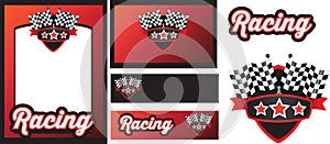 Motorsport racing template set