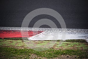 Motorsport racing track curb detail