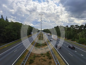 Motorway A28 at Wezep between zwolle and Amersfoort