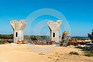 Motorway or autostrada bridge construction