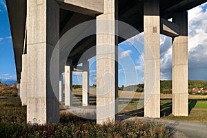 Motorway bridge landscape