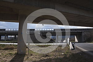 A motorway interchange or junction