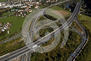 A motorway interchange or junction