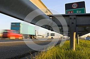 Motorway safety rail