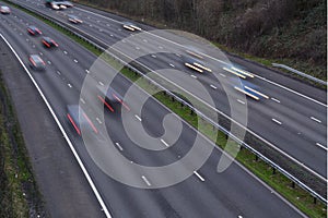 Motorway with traffic