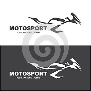 motosport logo icon vector illustration design