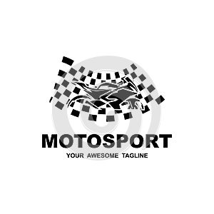 motosport logo icon vector illustration design