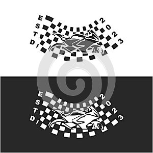 motosport logo icon vector illustration design