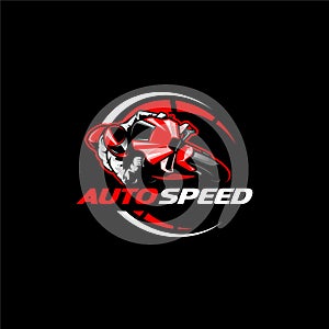 Motosport logo template, Perfect logo for racing teams, motorbike dealers and motorcycle lovers