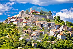 Motovun. Picturesque historic Town of Motovun on idyllic green hill