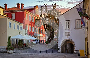 Motovun town, Istria, Croatia. Comfy street.