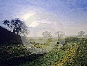 Motte and bailey castle photo