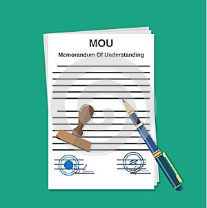 Mou memorandum document