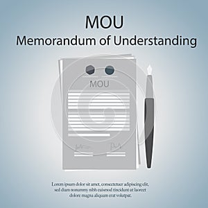 MOU memorandum of understanding.