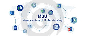 MoU Memorandum of Understanding contract partnership illustration