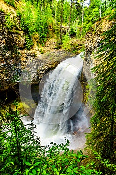 Moul Falls in Wells Gray Provincial Park, British Columbia, Canada