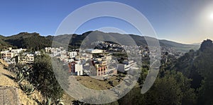 Moulay Idriss, Morocco, Africa, Meknes, panoramic, skyline, tomb of Idris I, new city, daily life