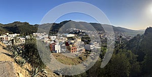 Moulay Idriss, Morocco, Africa, Meknes, panoramic, skyline, tomb of Idris I, new city, daily life