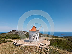 Moulin Mattei windmill in Corsica photo
