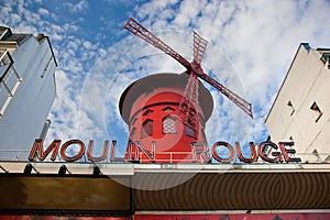 Moulin Rouge cabaret. Paris, France.