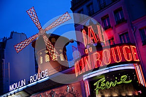 Moulin Rouge cabaret in Paris