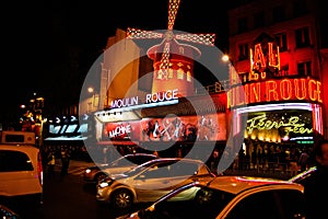 The Moulin Rouge famous cabaret and theater Paris , France