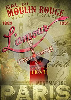 Moulin Rouge L'amour Poster