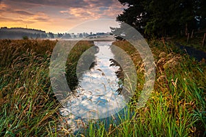 Moulinet lake at dawn , le Buisson ,Lozere , France