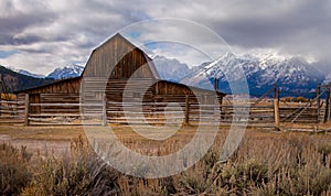 Moulton Barn is a historic barn within the Mormon Row, Grand Teton National Park