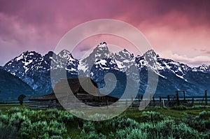 Moulton Barn sunrise, Grand Teton National Park