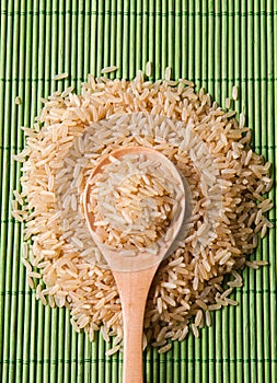 Mound of brown rice