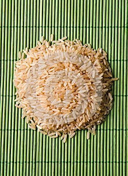 Mound of brown rice