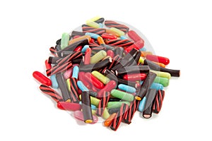 A mound colorful candy