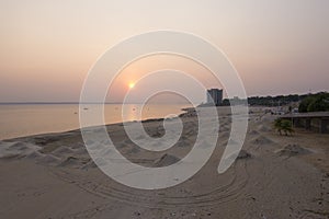 Mounds of beach sand on Rio Negro photo