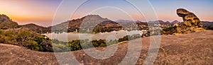 Mount Abu and Nakki lake aerial panoramic view