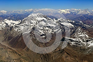 Mount Aconcagua. Andes mountains in Argentina.