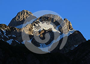 Mount Altmann just before sunset