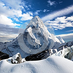 Mount Ama Dablam peak, way to Mt Everest base camp