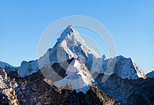 mount Ama Dablam peak on the way to Mt Everest Base Camp