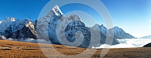 Mount Ama Dablam on the way to Mount Everest Base Camp