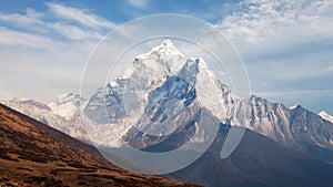 Mount Ama Dablam on the way to Mount Everest Base Camp