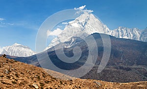 Mount Ama Dablam on the way to Mount Everest Base Camp