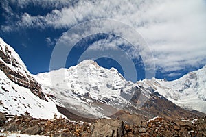 Mount Annapurna south, Nepal Himalayas mountains