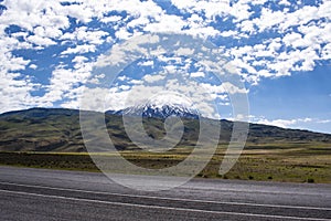 Mount Ararat, Agri Dagi, mountain, road, trip, volcano, Igdir, Turkey, Middle East, nature, landscape, aerial view, Noah, Ark photo