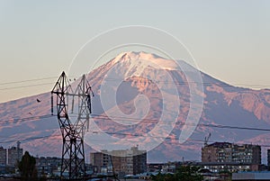 Mount Ararat as seen from Yerevan