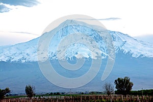 Mount Ararat. The slopes of the biblical mountain, which is an extinct volcano. Big Ararat, Masis