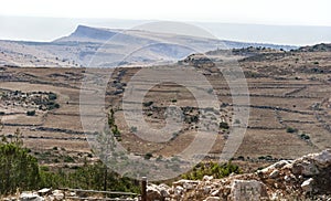 Mount Arbel in the Galilee in Northern Israel photo