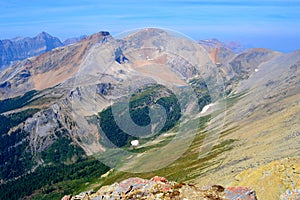 Mount Assiniboine Provincial Park. View from the top of Nub Peak.