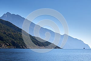 Mount Athos seen from the sea