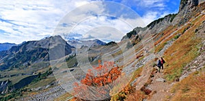 Mount Baker Wilderness with Fall Colors on the Slopes of Table Mountain, Cascades Mountains, Washington